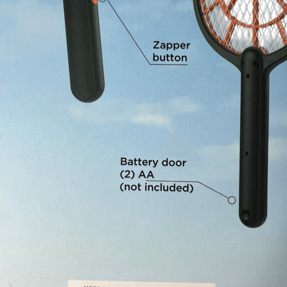 Black+Decker Electric Fly Swatter Handheld Bug Zapper 3000V Black BDXPC976 NEW - Picture 3 of 4